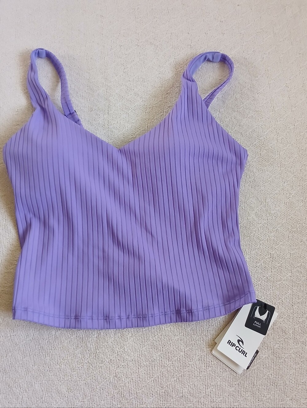 ripcurl ♡ full support swim top cropped tankini purple medium beach